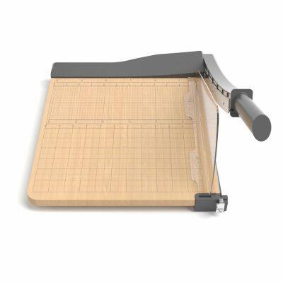 JACC A4 12 Inch Wooden Paper Cutter Wood Paper Guillotine Classic Paper Trimmer With Wood Base Plate IDPC054
