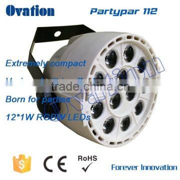 Mini ABS plastic Led par light RGB mixed color 12*1W Party light narrow beam angle