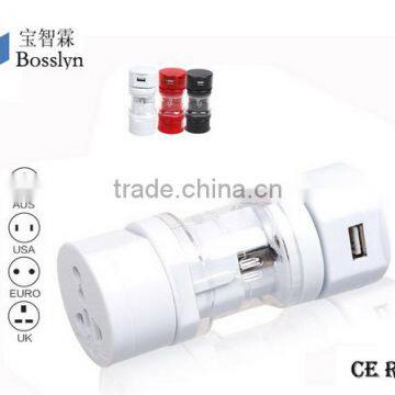 Business Gifts Our Patent Best price Universal World Plug Travel Adapter Converter With Dual USB Charger AU/US/UK/EU