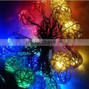 Solar Powered Handcraft 20LEDS Rattan Ball Light Plug-in Decoration Light Holiday Lighting photo-6