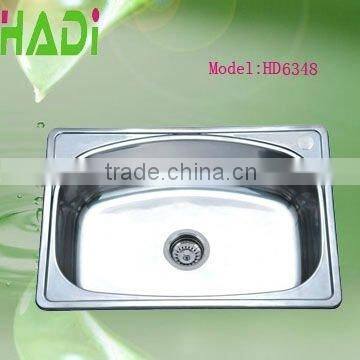 Single Bowl Big Bowl Used Kitchen Matt Finished Stainless Steel Sinks HD6348 photo-2