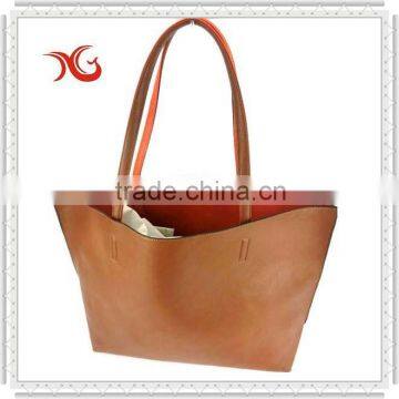 2015 fashion brown pu beach bag