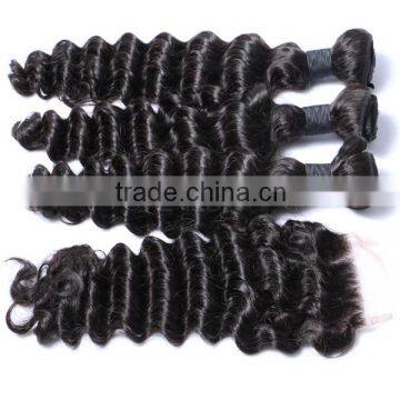 3 Bundles Hair and Closure for Full Head Brazilian Hair Bundles With Closure Supplier's Choice photo-2