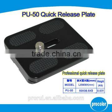 High quality products PU-50 quick release plate action camera accessories for tripod ball head