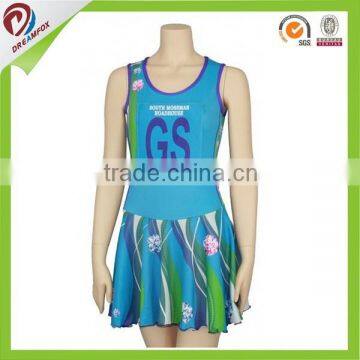breathable sublimated custom netball uniforms design