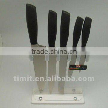 6pcs stainless steel Pom handle good quality kitchen knife