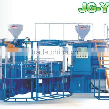 Vertical double colors PVC safety boot injectio machine