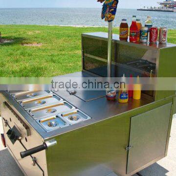 hot dog cart with CE approved Hhot dog vending trailer