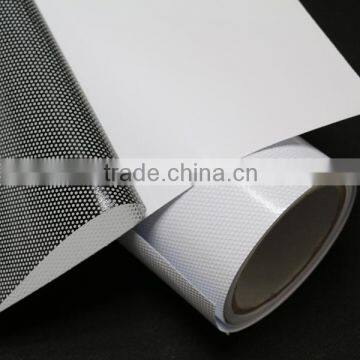 Self Adhesive Car Sticker One Way Vision Window Film Inkjet Printing 180gsm Perforated Vinyl Rolls Inkjet Pvc Vinyl