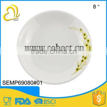 wholesale porcelain imitating 8" plastic melamine dinner plate kitchenware