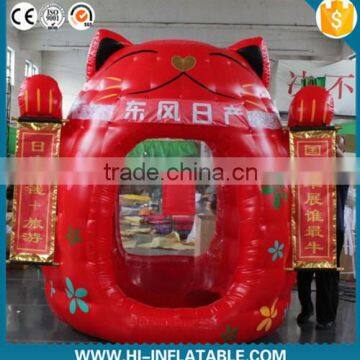 customized new design inflatable fortune cat money machine,giant inflatable lucky cat