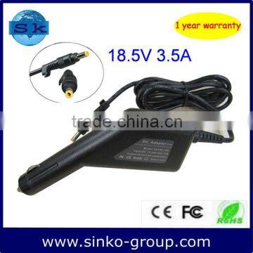 65W 18.5V car adaptor for hp 18.5V 3.5A 4.8*1.7mm