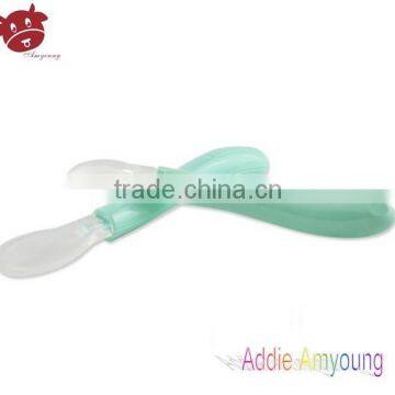 Good Cutlery Set Baby Silicone Spoon Heat Discoloration Baby Spoon