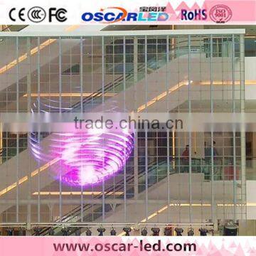 outdoor led glass display XR 16H led full color transparent led glass dispay