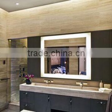 LED Lighted Frameless Rectangle Mirror for Luxury Hotel