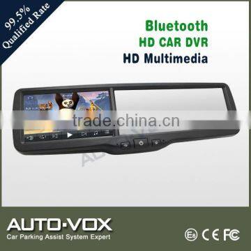 FCC CE Rearview Mirror Car DVR With Monitor GPS for Cars