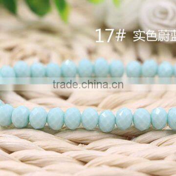 Solid Jade Mint Blue 2mm to 12mm AAA Quality Wholesales Price Loose Crystal Facted Roundelles Glass Beads for Jewelry Cheapest