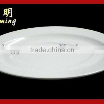 White Plastic oval plate