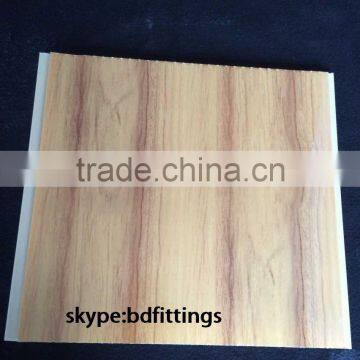 wood pvc panel wooden color false ceiling design