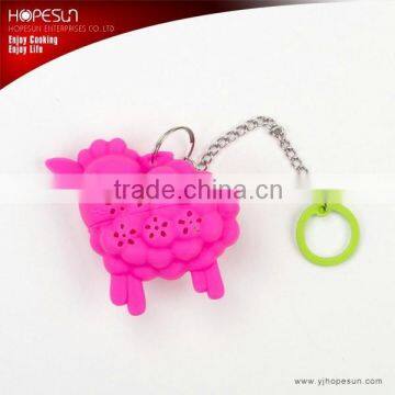 Sheep shape silicone tea infuser with chain