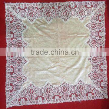 Velvet Tablecloth With Lace