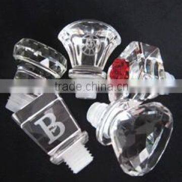 3d laser crystal cork stopper, crystal bottle stopper, crystal wine stopper CWS-1010