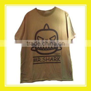 2016 Hot Sell Product Bros Mr Shark 100% Cotton Short Sleeve Brown T-shirt