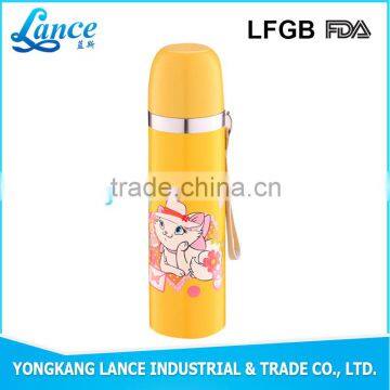 2016 new design flask thermos with bullet lid stainless steel double wall vacuum bottle