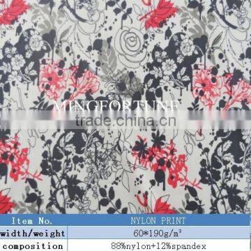 Printed Swimsuit Nylon elastane spandex knitted organza fabric