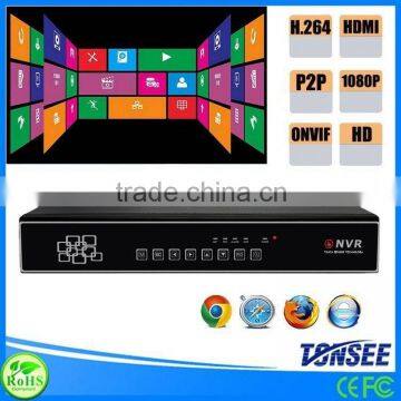 8 channel h.264 network security cctv nvr Onvif HDMI P2P NVR