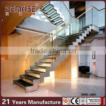 glass staircase for loft with staircase spindle