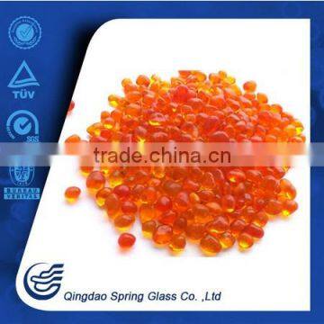 Orange glass beads size 3-6mm