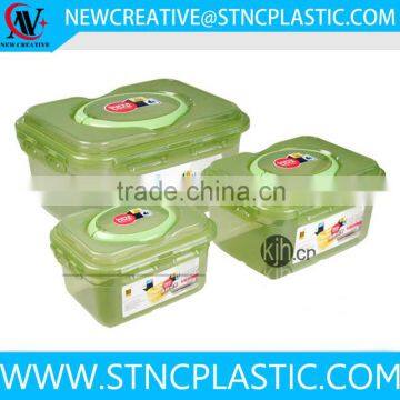 plastic container set 3pcs with handles