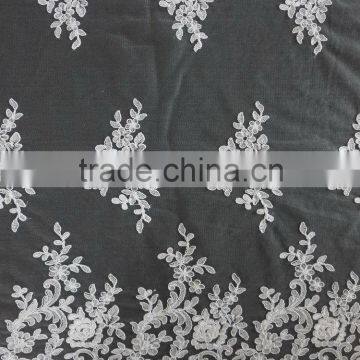 Top grade most popular dry cord lace fabric