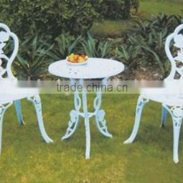 White 3 pcs Outdoor Garden Wrought iron bistro garden chair                        
                                                Quality Choice