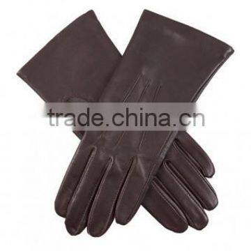 Women's Silk Lined Smooth Grain Leather Gloves