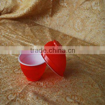 600ml red round plastic bowl for soup , beer pong cup