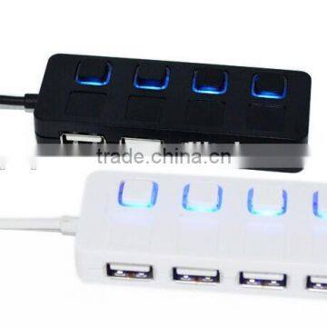 USB 2.0 Hub With 4 Ports and Individual LED Switch Power photo-2