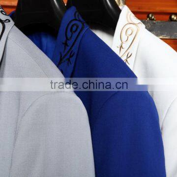 2016 Hot Selling British Style Oem Manufacturer Formal Wear Gem Embroidery Design Pant Coat Design Men Wedding Suits Man photo-5