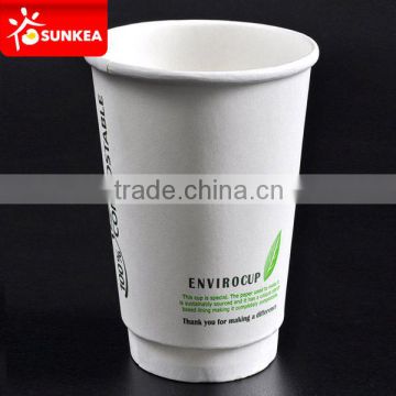 Biodegradable double wall coffee paper cup                        
                                                Quality Choice