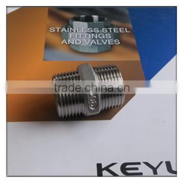 stainless steel hexagon nipple grade 304 316 threaded acc to din2999