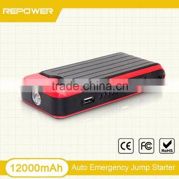 12000mah 165*75*32mm auto car multi function jump starter power bank