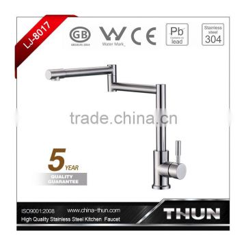 Luxury and durable stainless steel folding kitchen faucet