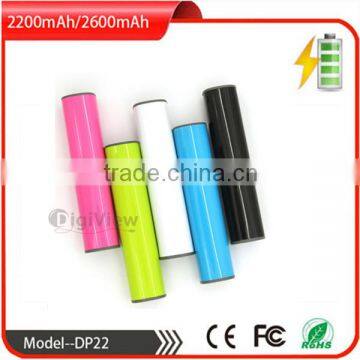 MOQ is 50 in stock power bank 2200mAh, Slim tube power bank ,mix color so beautiful power bank