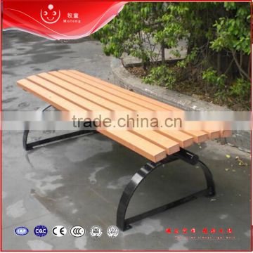 backless long Wood garden bench outdoor in high quality and competitive price