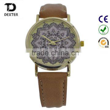 New Arrive Women Dress Brand Quartz Wrist Watches Ladies Reloj Mujer Color Flower Friendship Leather Watch photo-2