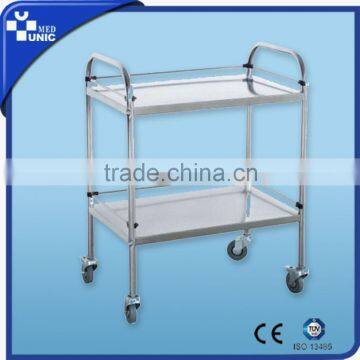 Durable hospital stainless steel surgical instrument trolley