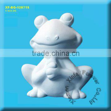 ceramic bisque frog money boxes