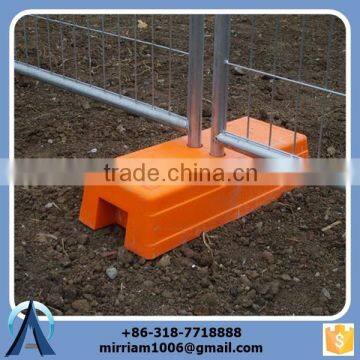 high quality temporary fence plastic feet galvanized temp fence plastic feet galvanised tempory fence plastic feet