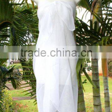 Sheer Pareo Solid Color Sarong Chiffon Material 100*180cm Pareo Sarong photo-3